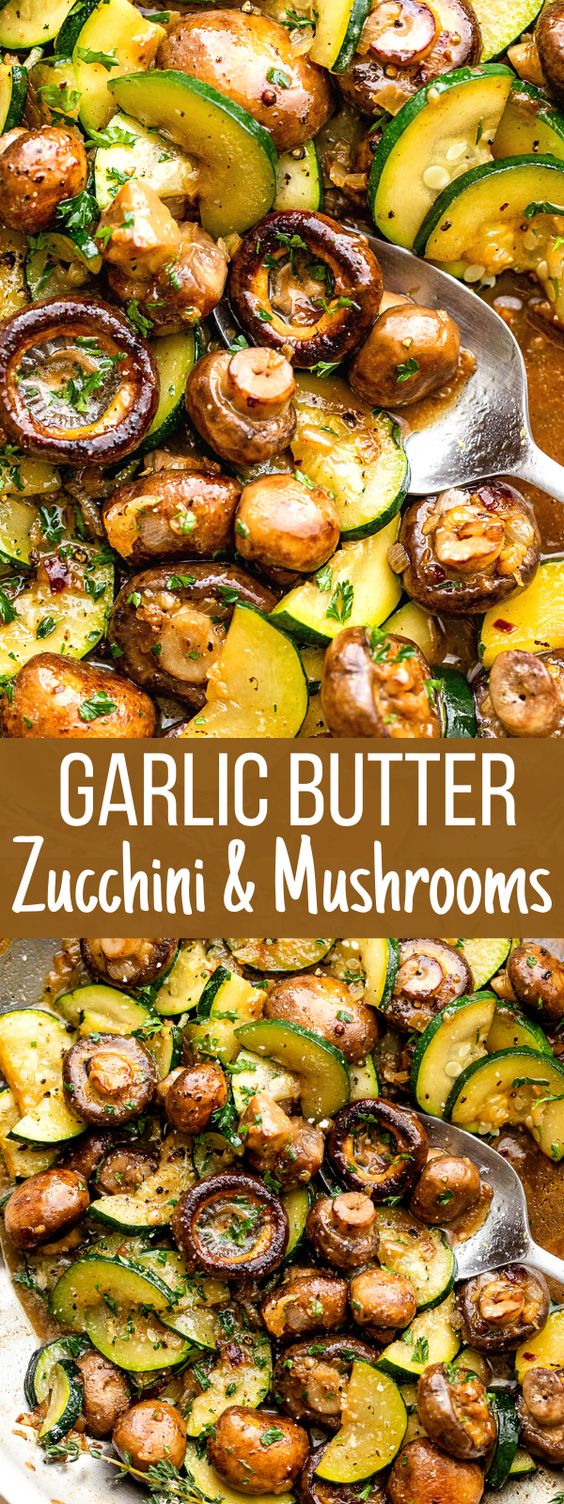 Skillet Zucchini and Mushrooms