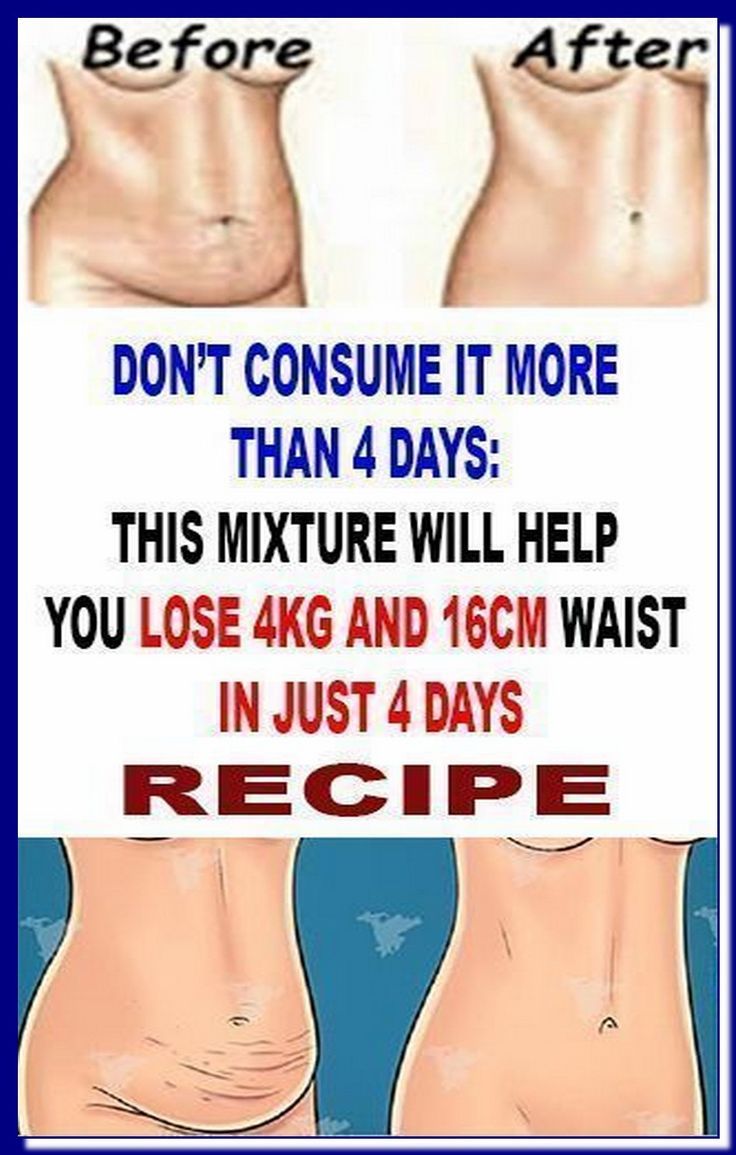 DON’T CONSUME IT MORE THAN 4 DAYS: THIS MIXTURE WILL HELP YOU LOSE 4 KG AND 16 CM WAIST IN JUST 4 DAYS — RECIPE